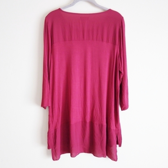 a:glow Maternity mesh panel tunic pink mauve - Picture 9 of 10